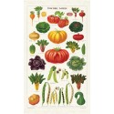 Cavallini Vintage Tea Towel Natural Cotton 48*80cm Vegetable Garde