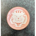 Japanese Cute Lucky Cat Porcelain Plate Ceramic Small Plate Red