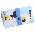 Japanese Neko Sankyodai Cute Cats Shopping Bag Folded Eco Bag Pink