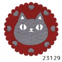 Japanese Neko Sankyodai Cat Face Red Coaster 2pcs in set