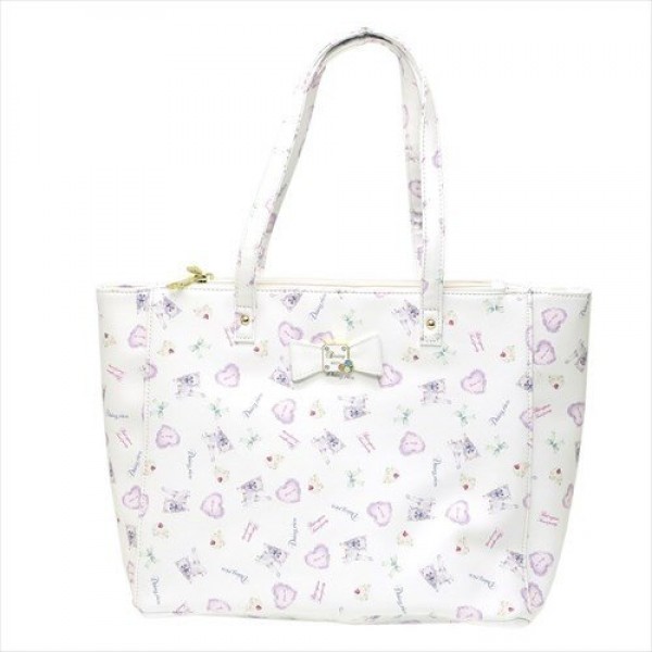 DAISY RICO Tote Bag Lovely Cat Handbag PU Tote Bag Leather Bag Pink