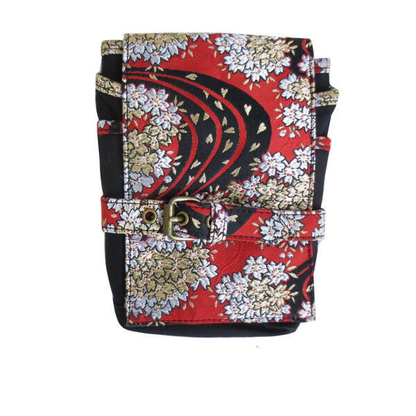 Japanese Brocade Shoulder Bag Sakura Red