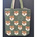 Japanese Cotton Canvas Toto Bag Shiba Dog Pattern Called Me?