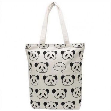 Japanese Cotton Canvas Toto Bag Panda Pattern Called Me?