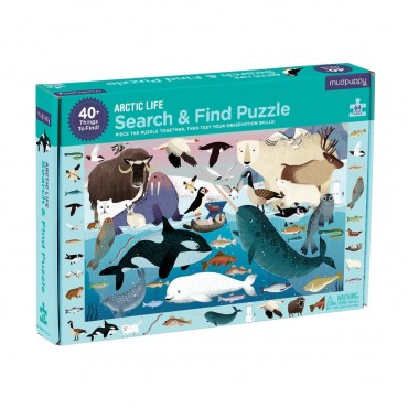 Mudpuppy 64 Pc Search & Find Puzzle – Arctic Life Kids Puzzle Age 4+