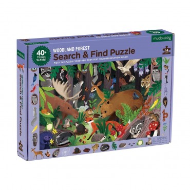 Mudpuppy 64 Pc Search & Find Puzzle – Woodland Forest Kids Puzzle Age 4+