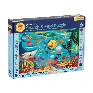 Mudpuppy 64 Pc Search & Find Puzzle – Ocean Life Kids Puzzle Age 4+