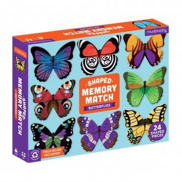 Mudpuppy Memory Match Shaped – Butterflies Age 3+