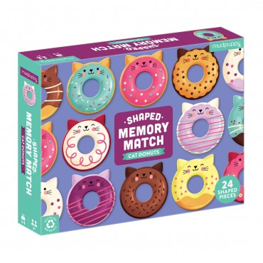 Mudpuppy Memory Match Shaped – Cat Donut Age 3+