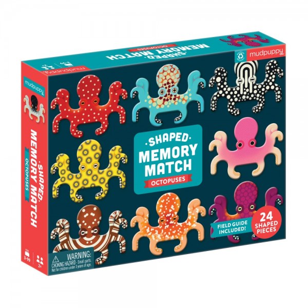 Mudpuppy Memory Match Shaped – Octopus Age 3+