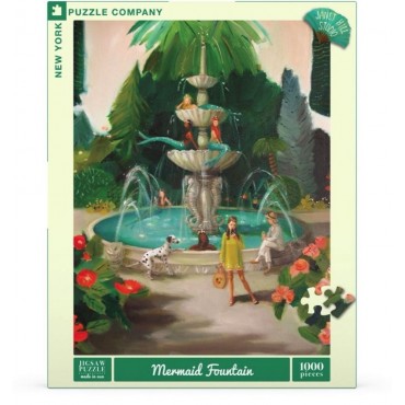 NEW YORK PUZZLE COMPANY NYPC Janet Hill 1000 Pc Puzzle – Mermaid Fountain 05022
