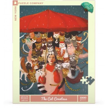 NEW YORK PUZZLE COMPANY NYPC Janet Hill 1000 Pc Puzzle – The Cat Countess 05025