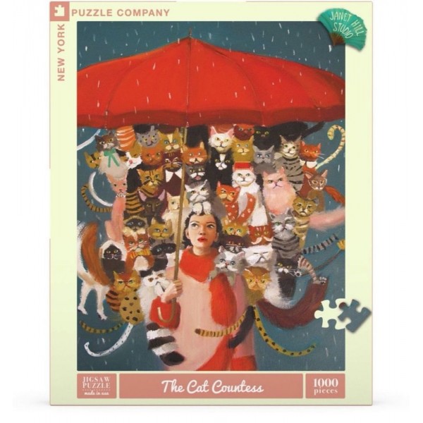 NEW YORK PUZZLE COMPANY NYPC Janet Hill 1000 Pc Puzzle – The Cat Countess 05025