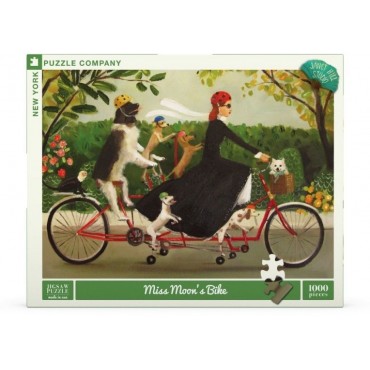 NEW YORK PUZZLE COMPANY NYPC Janet Hill 1000 Pc Puzzle – Miss Moons Bike 05023