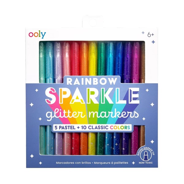 Ooly Markers – Rainbow Sparkle Glitter/15 Age 6+