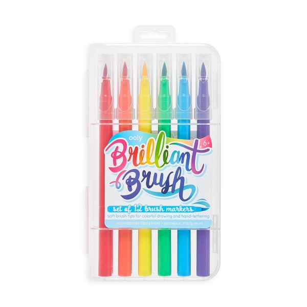 Ooly Markers – Brilliant Brush Markers /12 Age 6+