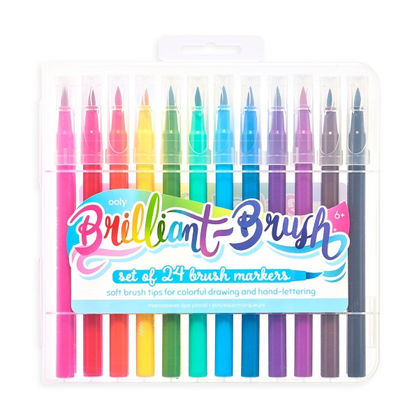 Ooly Markers – Brilliant Brush Markers /24 Age 6+