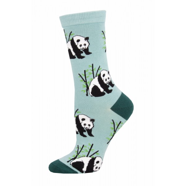Socksmith Ladies Socks Bamboo – Panda Bear Light Blue AU Size 5-10.5 WBN1914