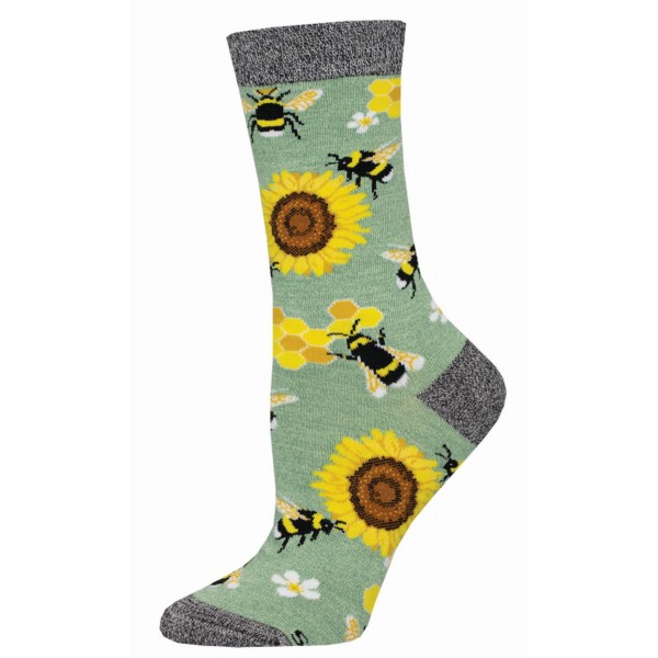 Socksmith Ladies Socks Bamboo – Honey Bank Green AU Size 5-10.5 Bees WBN2872