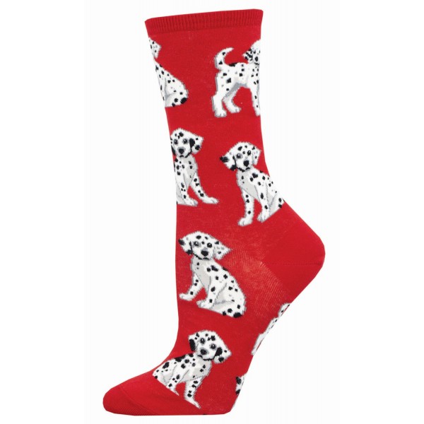 Socksmith Ladies Socks – Dalmatian Station Puppy Red AU Size 5-10.5 Dog WNC2803
