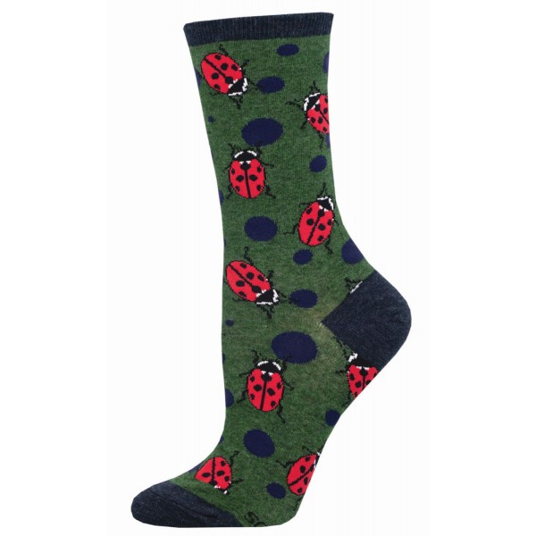 Socksmith Ladies Socks – Ladybugs Green AU Size 5-10.5 WNC2806