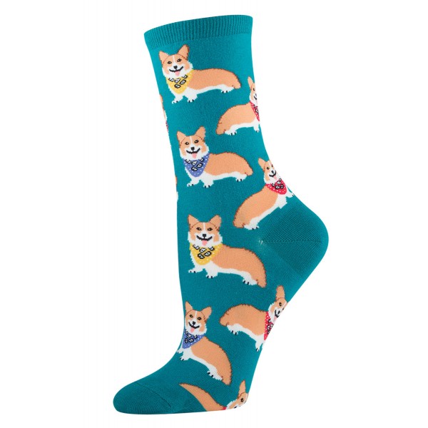 Socksmith Ladies Socks – Corgi Emerald AU Size 5-10.5 Cute Dogs WNC387