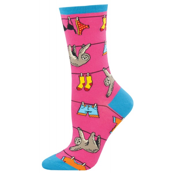 Socksmith Ladies Socks – Sloth on A Line Pink AU Size 5-10.5 WNC1591