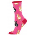 Socksmith Ladies Socks – Corgi Butt Pink AU Size 5-10.5 Cute Dogs WNC1595