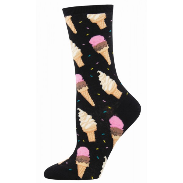 Socksmith Ladies Socks – IScream AU Size 5-10.5 Ice Cream Black WNC2267