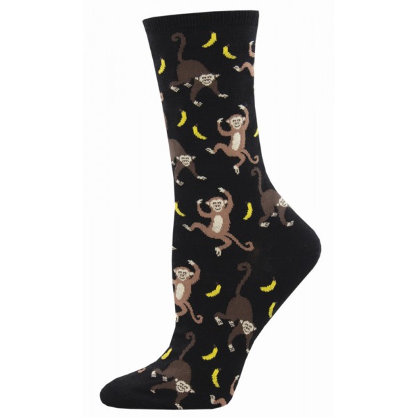 Socksmith Ladies Socks – Going Bananas AU Size 5-10.5 Monkey Black WNC2279