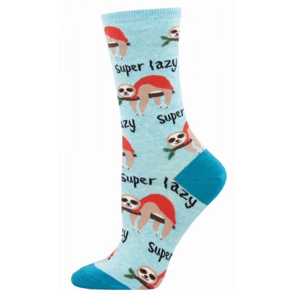 Socksmith Ladies Socks – Super Lazy AU Size 5-10.5 Sloth Blue WNC2280