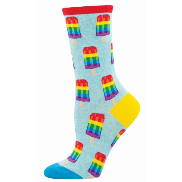 Socksmith Ladies Socks – Gay Pops Blue AU Size 5-10.5 Rainbow Icy Pole WNC2293