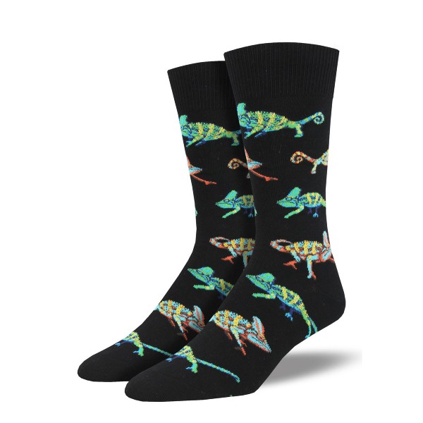 Socksmith Mens Socks – One in a Chameleon Black AU Size 7-12.5 MNC1705