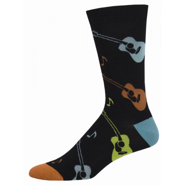Socksmith Mens Socks Bamboo – Listen to Music Black AU Size 7-12.5 MBN1918