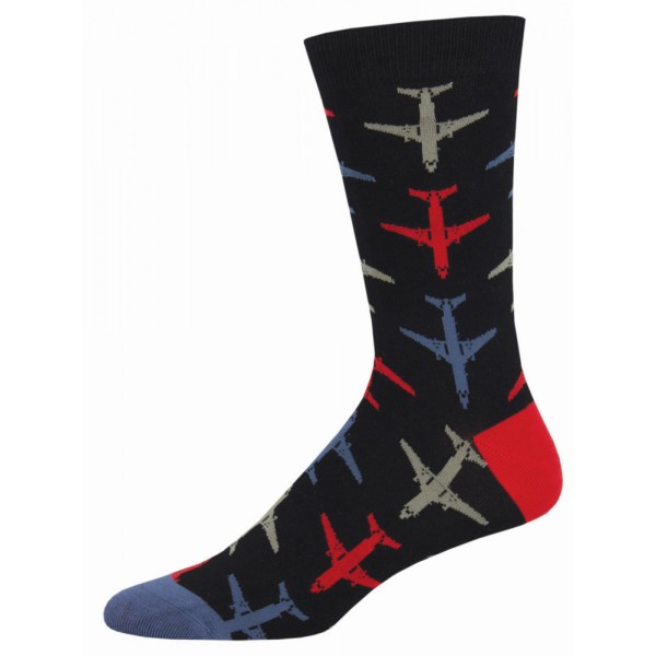 Socksmith Mens Socks Bamboo – Airplanes AU Size 7-12.5 MBN1927