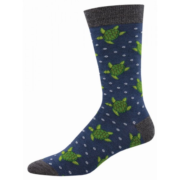 Socksmith Mens Socks Bamboo – Turtle Tales Blue AU Size 7-12.5 MBN2333