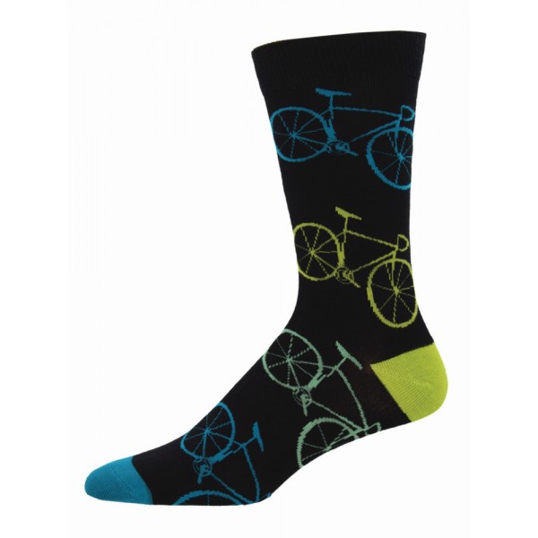 Socksmith Mens Socks Bamboo – Fixie Black AU Size 7-12.5 MBN853