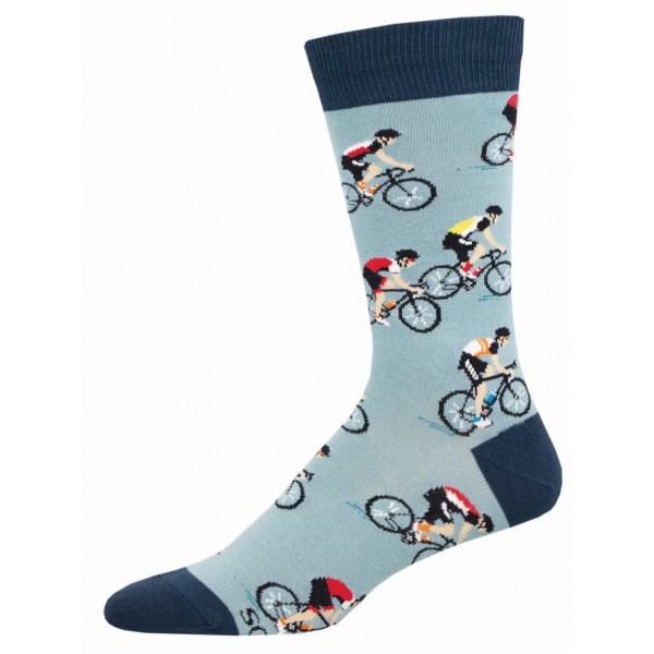Socksmith Mens Socks – Men’s Cycling Socks AU Size 7-12.5 Bicycle Light Blue MNC2734