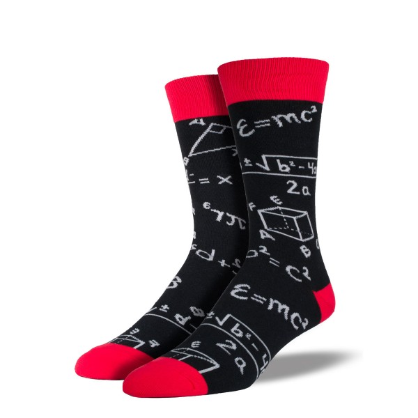 Socksmith Mens Socks – Math Black AU Size 7-12.5 MNC415