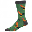 Socksmith Mens Socks Bamboo – Flock of Roosters AU Size 7-12.5 Green