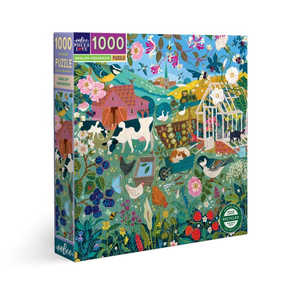 eeBoo 1000Pc Puzzle – English Hedgerow