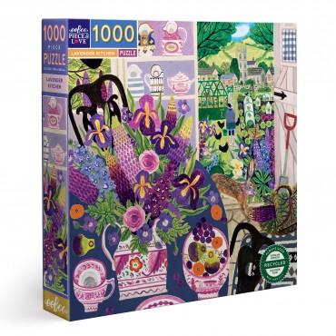 eeBoo 1000 Pc Puzzle – Lavender Kitchen