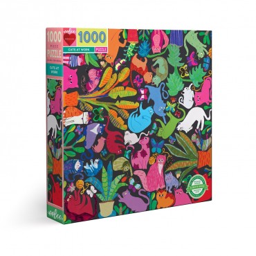 eeBoo 1000 Pc Puzzle – Cats at Work