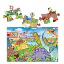 eeBoo 100 Pc Puzzle – Age of the Dinosaur Kids Toy Family Puzzle Age 5+