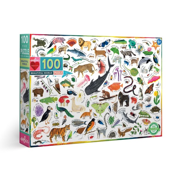 eeBoo 100 Pc Puzzle – Beautiful World Kids Toy Family Puzzle Age 5+