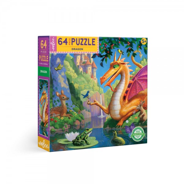 eeBoo 64 Pc Puzzle – Dragon Kids Toy Family Puzzle Age 5+