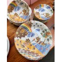 Japanese Loco & Coco Cats And Rainbow Plate Rice Bowl Ceramic Plate