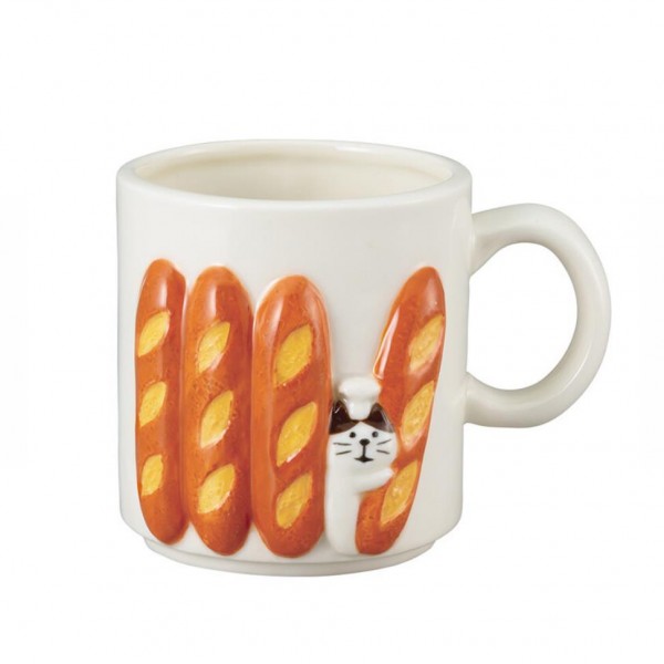 Japanese Cat Baker Pottery Coffee Mug Ceramic Cup Gift 04703