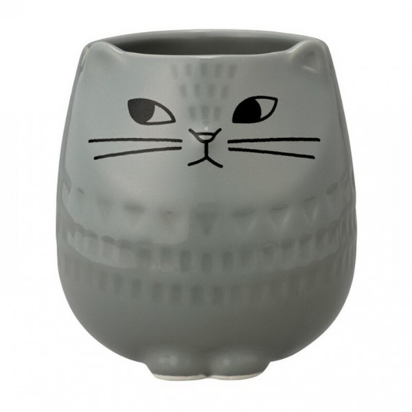 Japanese Sitting Cat Pottery Coffee Mug Ceramic Cup 05635