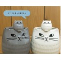 Japanese Cute Ceramic Spoon — Sitting Cat White 05642